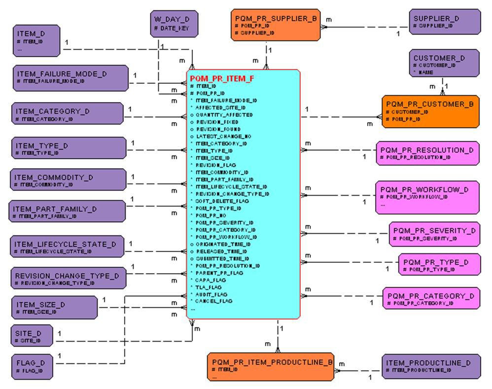 Problem Reports Item Fact diagram
