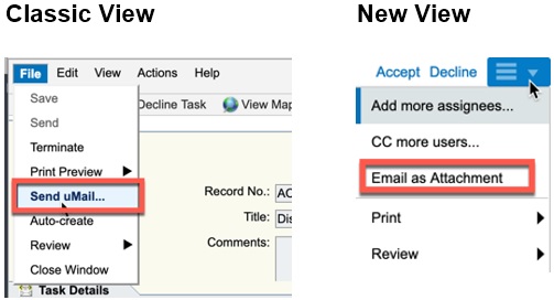 Send uMail Becomes Email as Attachment