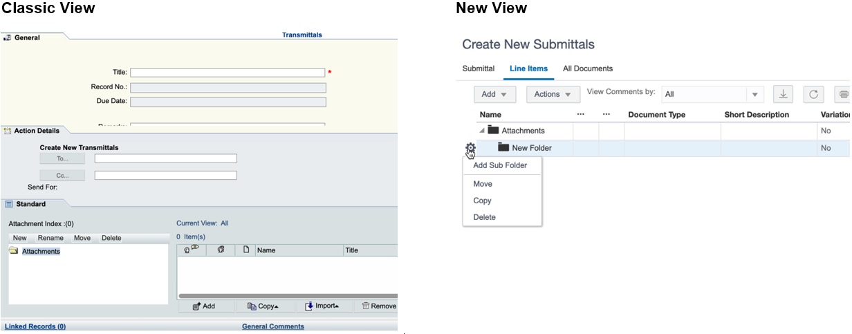 Creating Folders And Line Items Have Changed