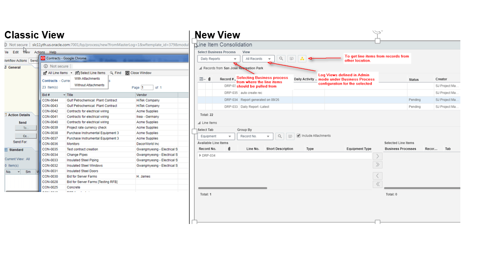 Line Item Consolidation Window Has Changed