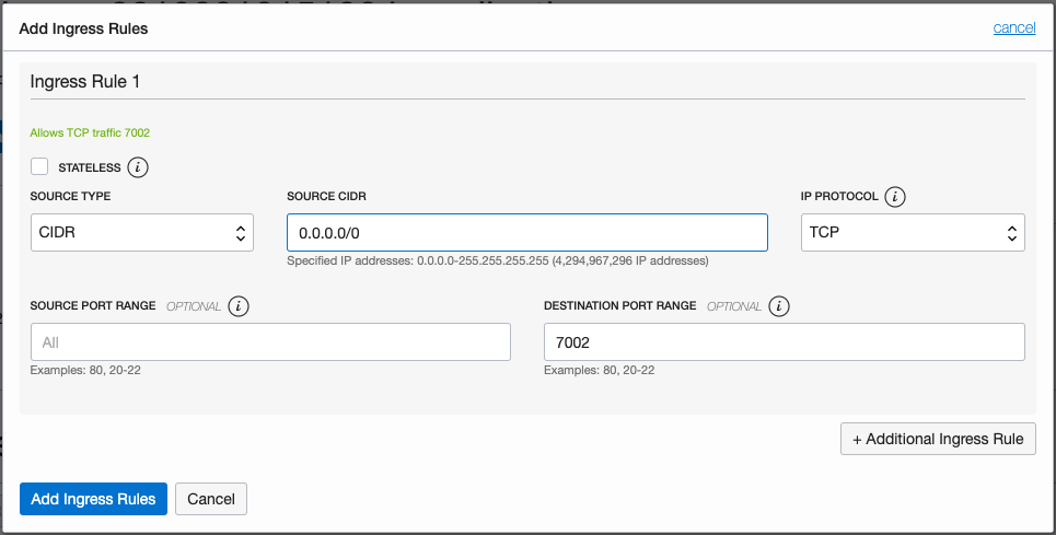 イングレス・ルールの追加。 イングレス・ルールの追加。