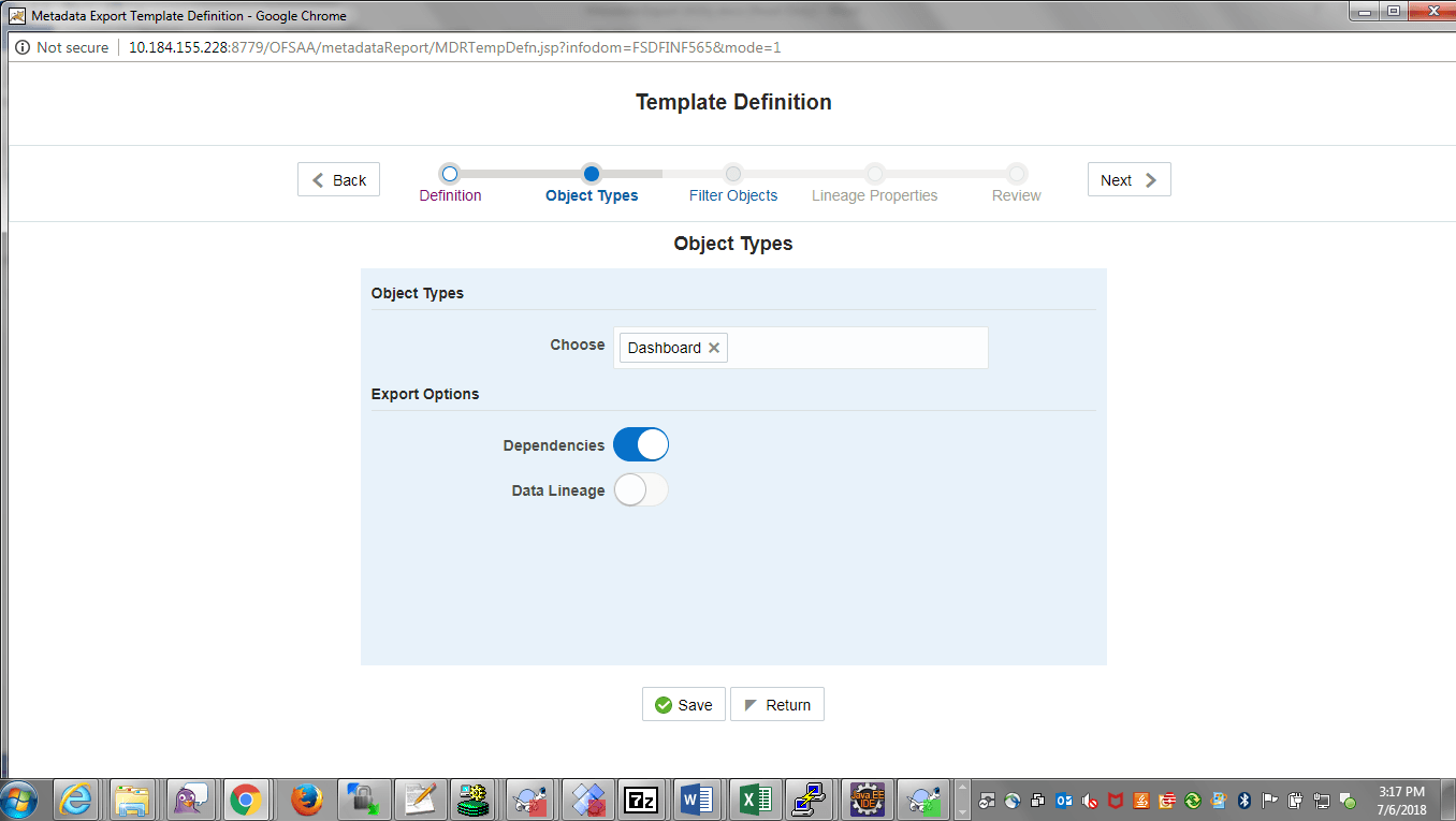 Description of Template Definition page follows This illustration displays Template Definition page.