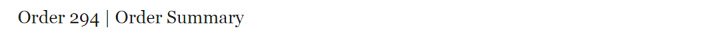 Illustrates the heading for an unlocked order.