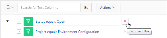 フィルタの削除