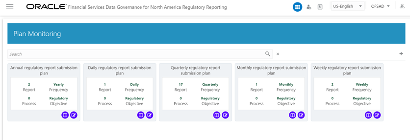 Title: Description of Plan Monitoring page follows - Description: This illustration shows the Plan Monitoring Summary screen. All the tasks under the selected Run are displayed. The selected tasks can be seen in the Task List in the Plan Monitoring window.