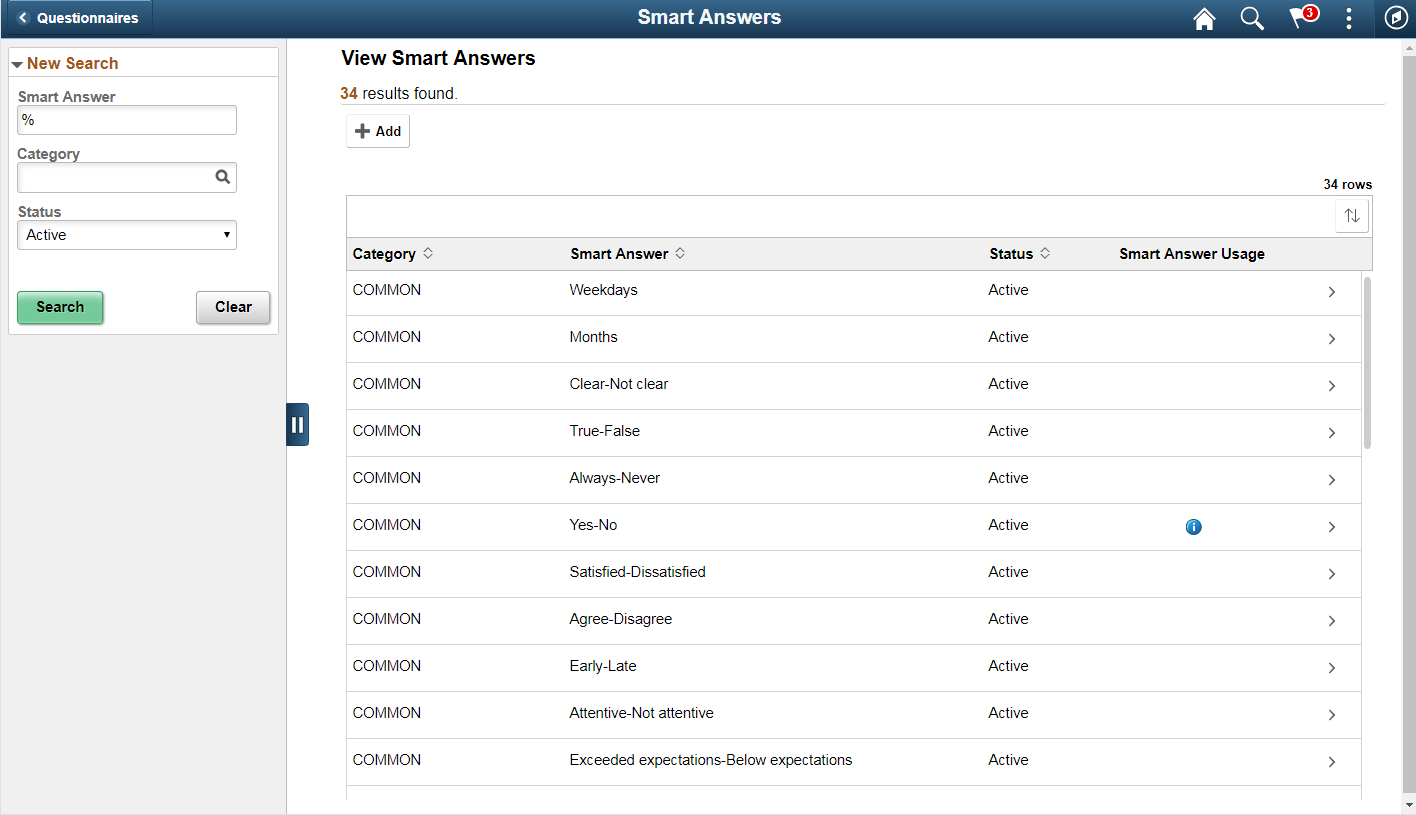 Smart Answers page