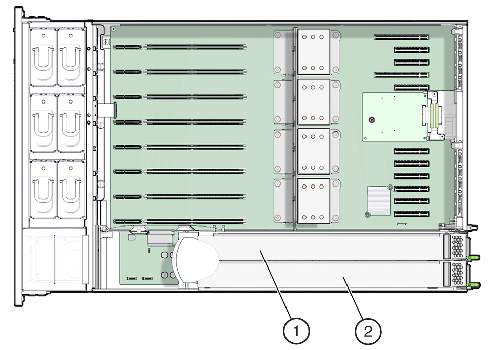 Illustration montrant l'emplacement et les désignations des alimentations. image:Illustration montrant l'emplacement et les désignations des alimentations.