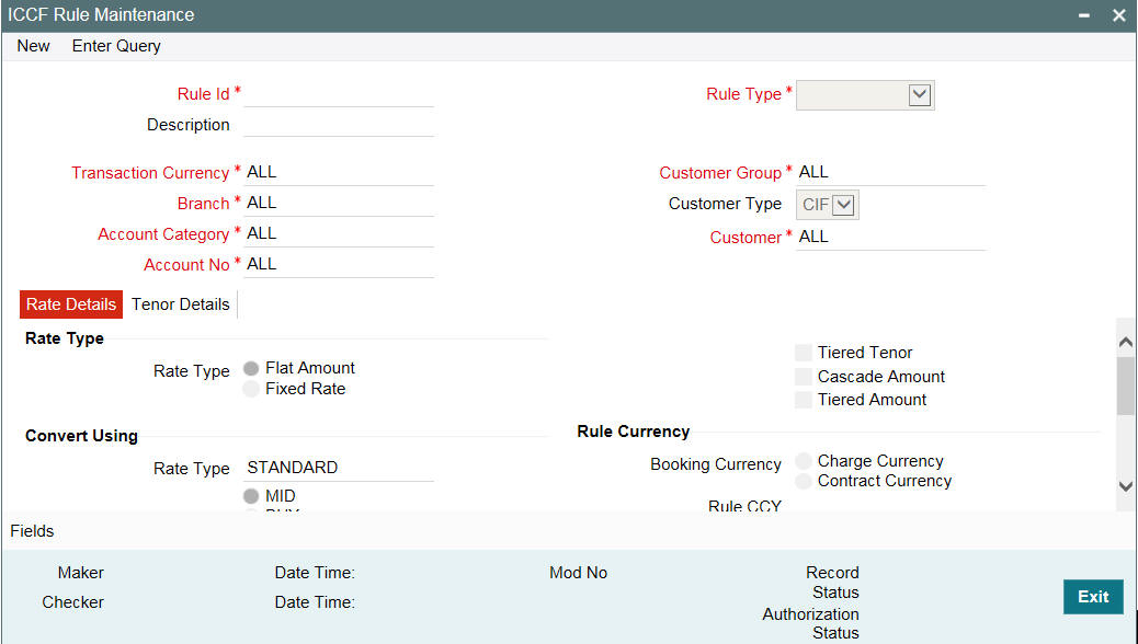 Picture of Oracle Flexcube Universal Banking tools.