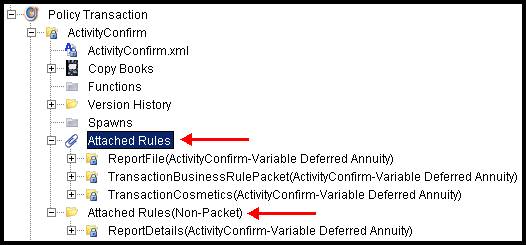 Rules Palette View of Attached Rules