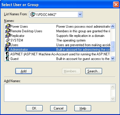 Active Directory users and groups