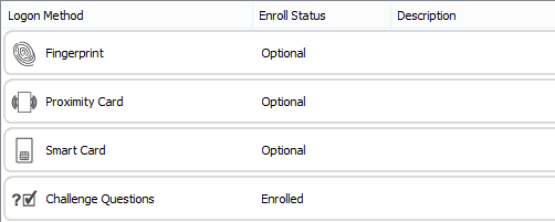Challenge Questions enrolled status