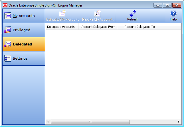 Delegated Credentials tab