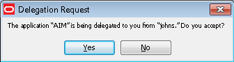 Incoming delegation request