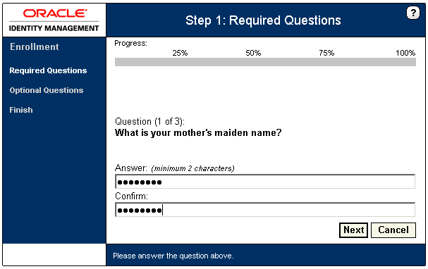 Required questions