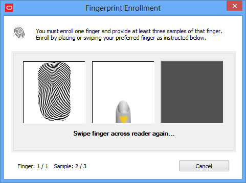 Fingerprint enrollment step 2