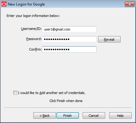 New Logon dialog