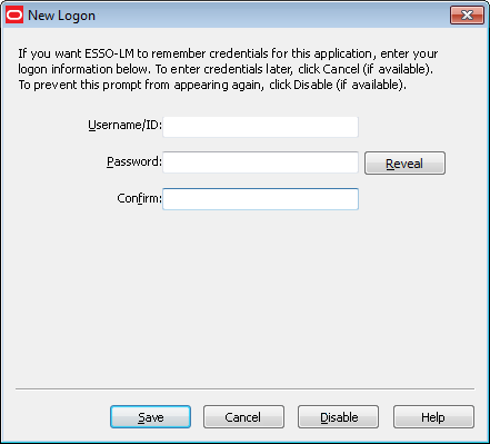 New Logon dialog