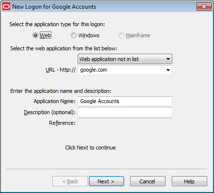 New Web logon