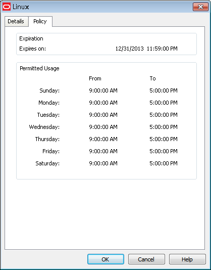 Policy Properties tab of a Privileged Account
