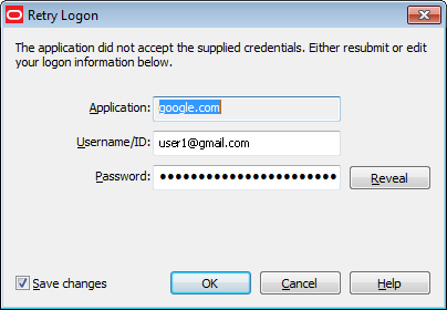 Retry Logon dialog