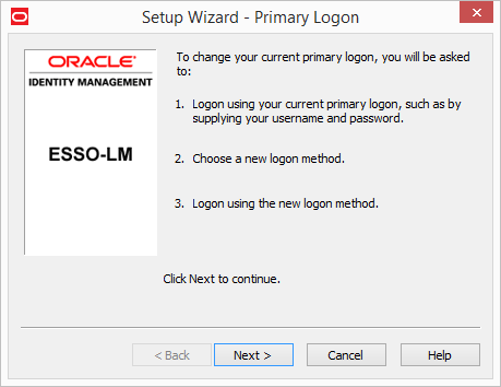 Setup Wizard Screen 1