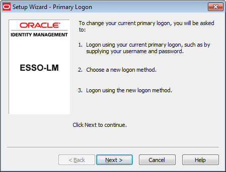Primary Logon Wizard