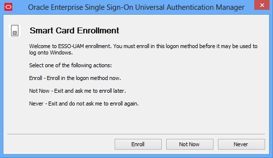 Enroll smart card