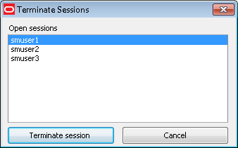 Terminate sessions dialog