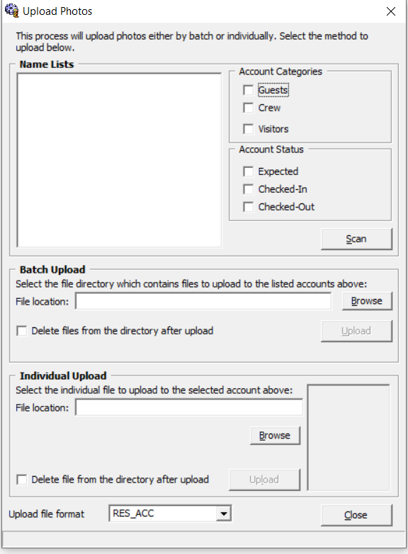 This figure shows the Upload Photos function.