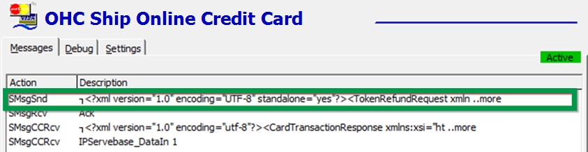 This figure shows the Response Message for Send Refund