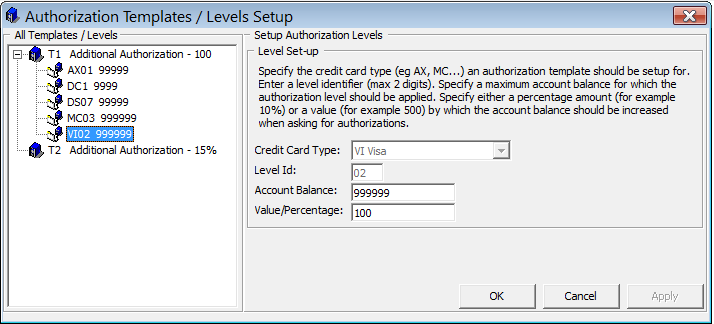 This figure shows the Sample Level Criteria Setup in Value