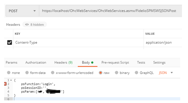 This figure shows the POST Method with JSON Structure.