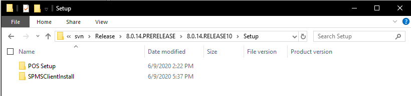 This figure shows the SPMSClientInstall folder in SPMS Package.