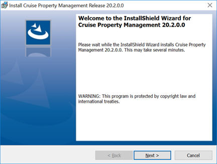 This figure shows the SPMS Platform Property Management Installation Wizard Welcome page.