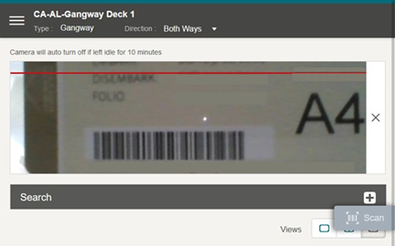 This figure shows the Barcode Scanning