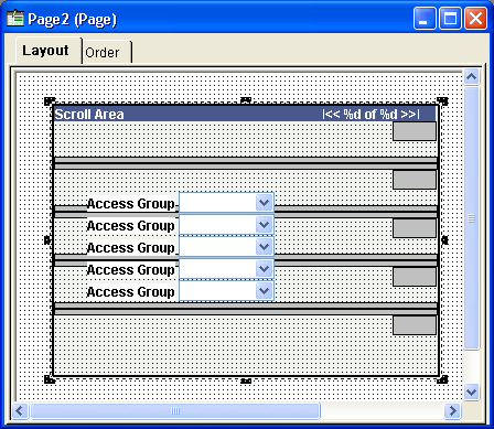 Multiple occurs counts in a scroll area