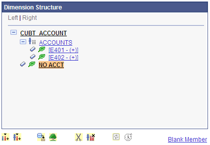 Dimension member NO_ACCT in the Dimension Structure section