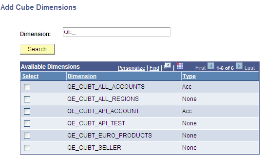 Add Cube Dimensions page