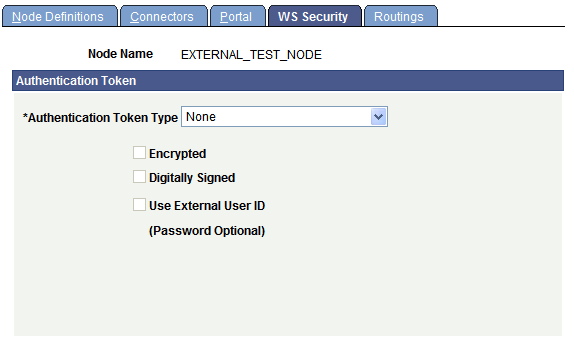 Nodes - WS Security page
