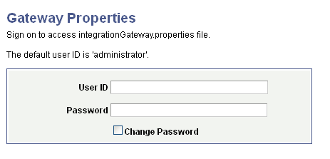 Gateway Properties page