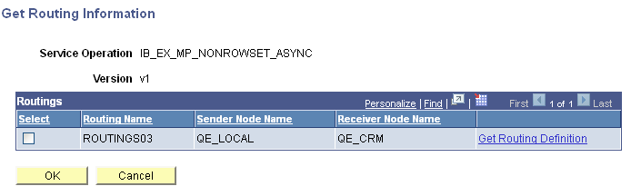 Get Routing Information page