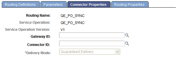 Routings-Connector Properties page