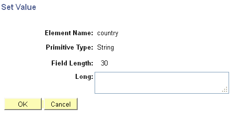 Set Value page