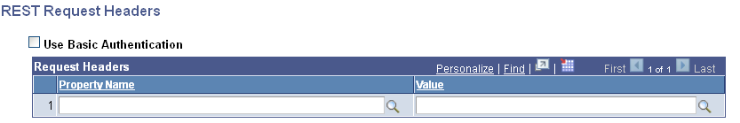 REST Request Headers page