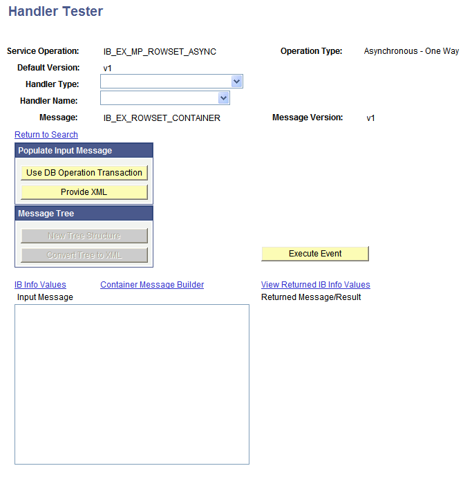 Handler Tester page