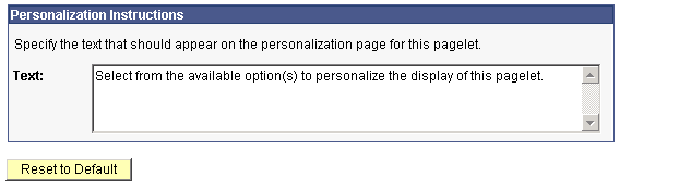 Personalization Instructions section