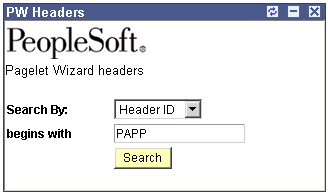 Search record pagelet example