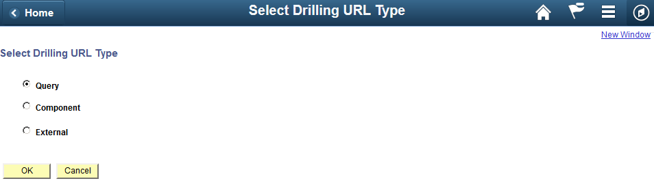 Select Drilling URL Type page