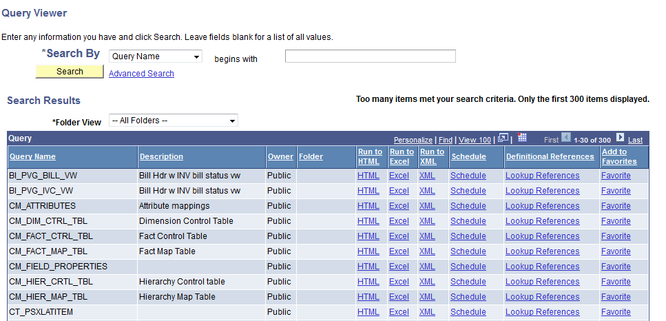 Query Viewer page