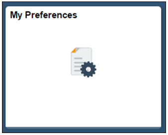 My Preferences tile